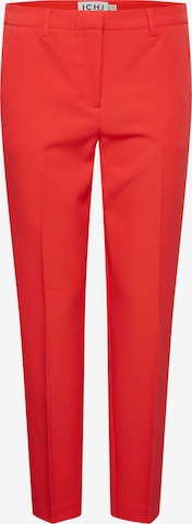 Pantalon à plis 'LEXI' ICHI en rouge : devant