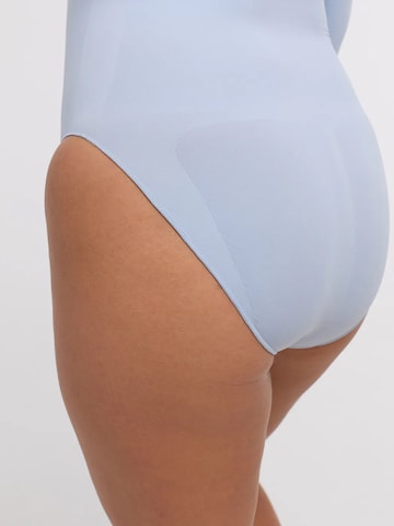 Body modellante 'Longsleeve Sculpting Bodysuit with Slip' di cfab in blu