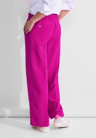 STREET ONE Wide leg Pleated Pants in Pink