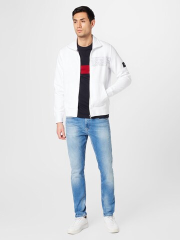 TOMMY HILFIGER Sweatjacke in Weiß