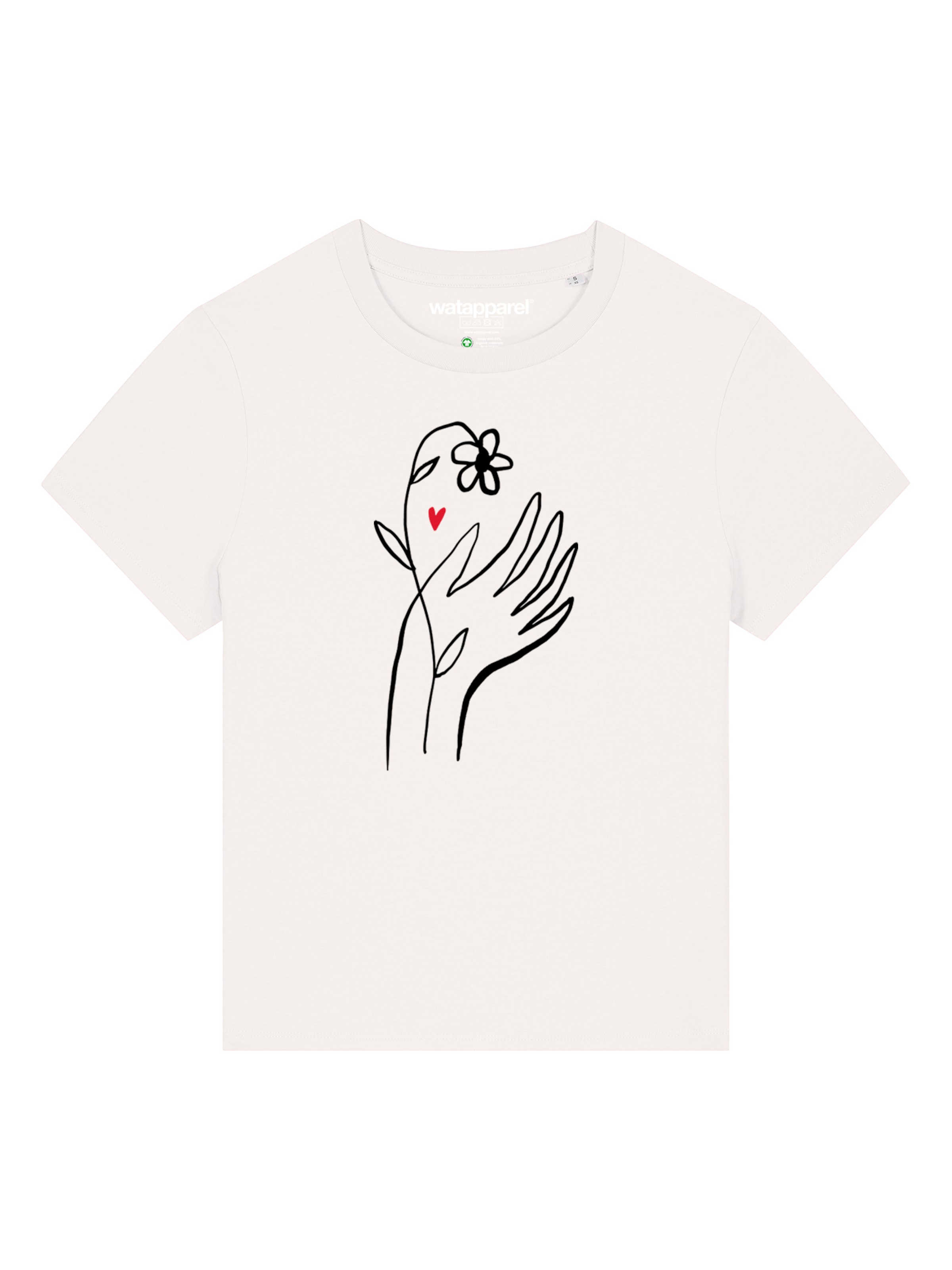 T-shirt 'Self Love' Watapparel en blanc : devant