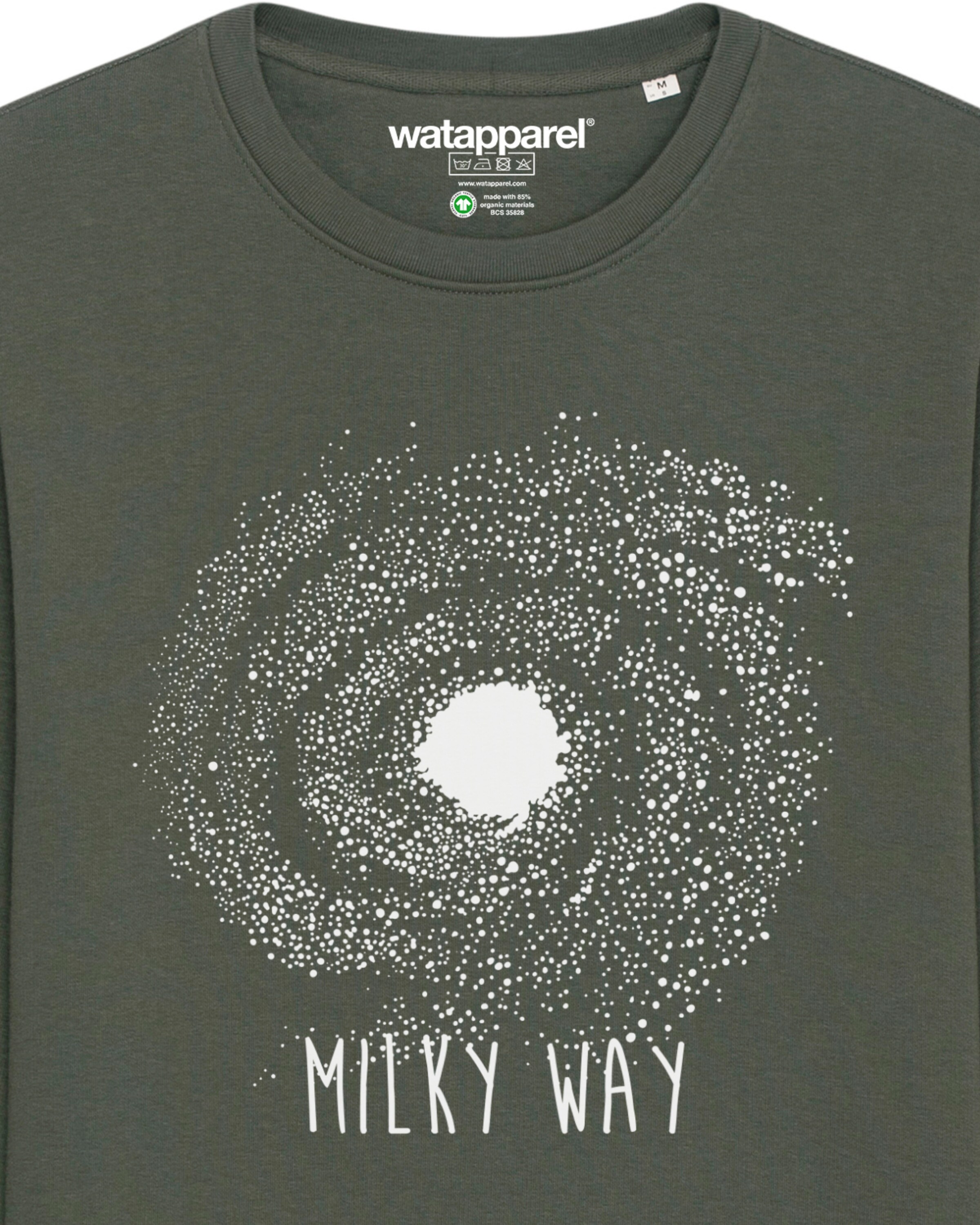 Watapparel Sweatshirt ' Milky way ' in Grün