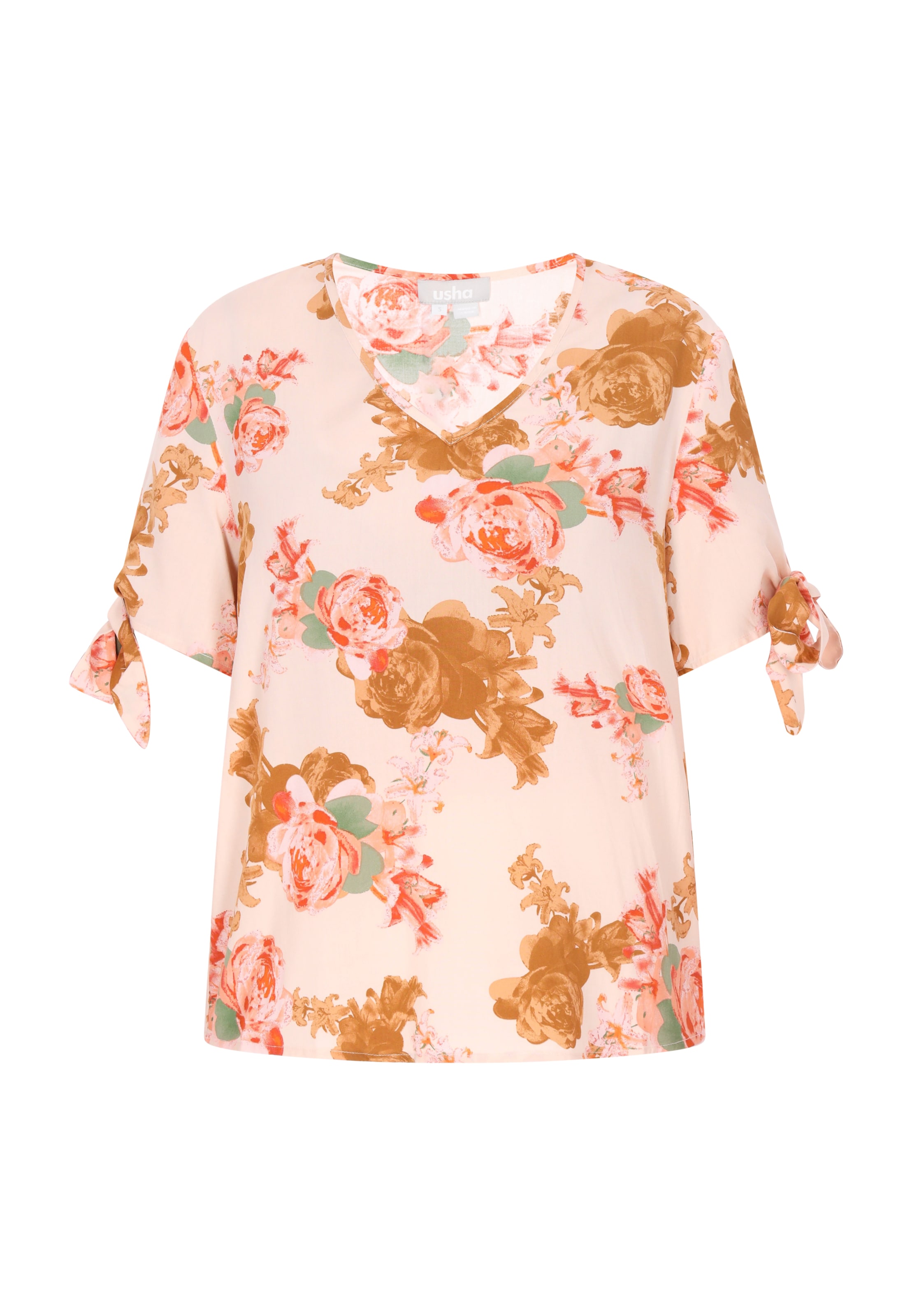 Usha - Blusa 'Fashion Look' em bege: frente
