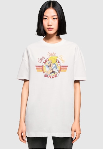 T-shirt 'Motley Crue - Bomber Girl' Merchcode en blanc : devant