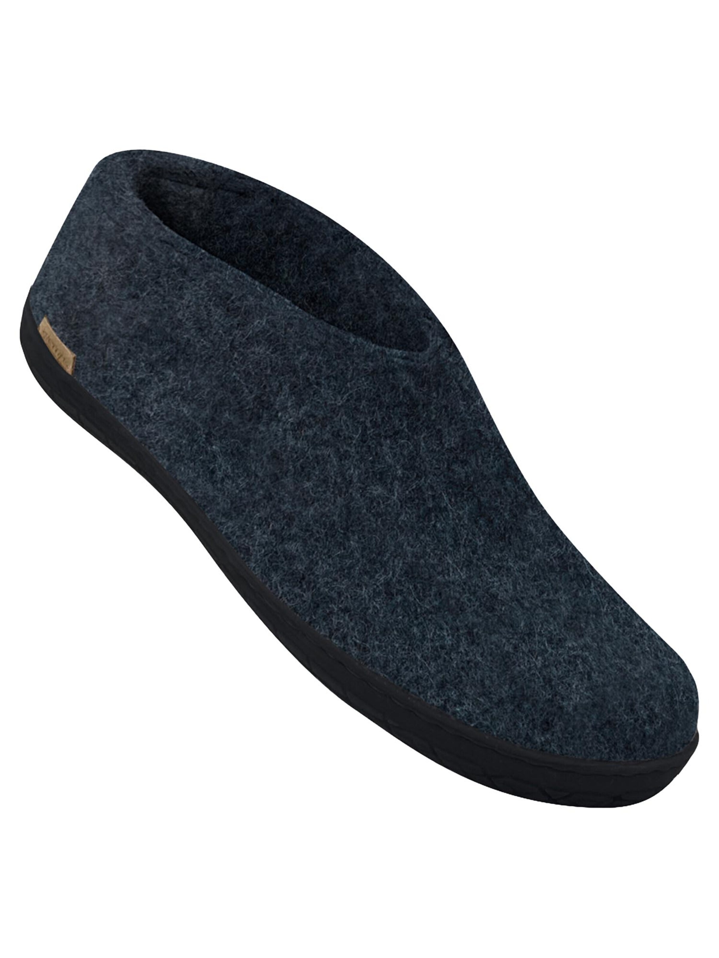 Glerups Slipper 'Kautschuksohle Schwarz' in Blue
