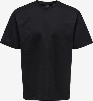 T-Shirt 'ONSFRED LIFE RLX SS TEE NOOS' Only & Sons en noir : devant