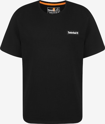 TIMBERLAND T-Shirt 'Woven Badge' in Schwarz: predná strana