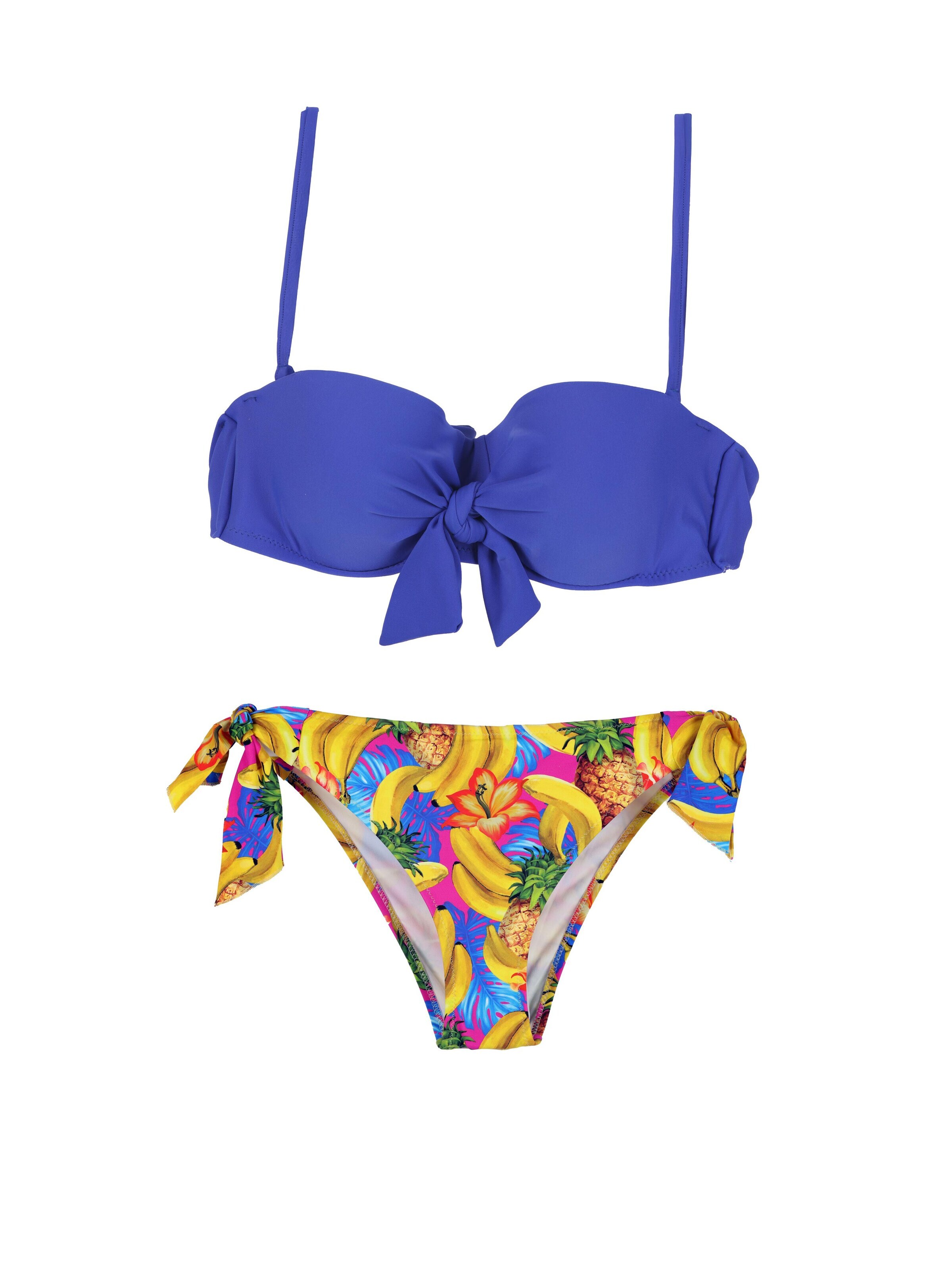 Lady Etna Bandeau Bikini 'Aruba-38/W 17B' in Blau: Vorderseite