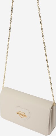 Borsa a tracolla di Love Moschino in beige: frontale