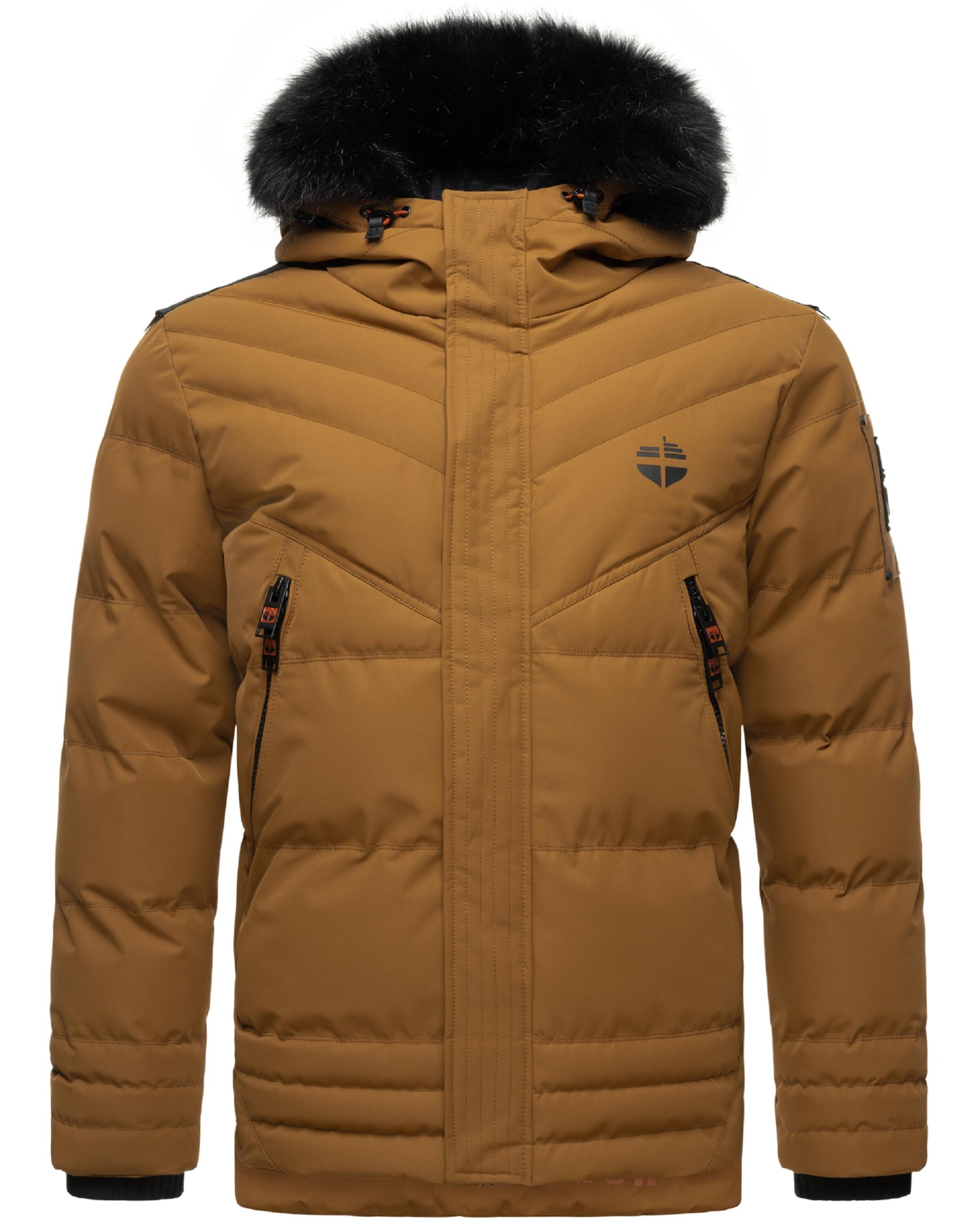 STONE HARBOUR Χειμερινό μπουφάν 'Romaan' σε καφέ: μπροστά