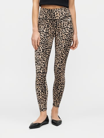 Lala Berlin Skinny Leggings 'Lea' in Bruin: voorkant