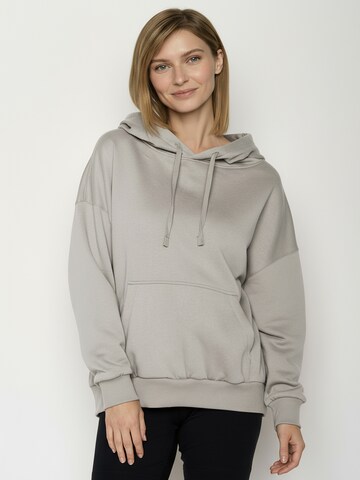 GREENBOMB Sweatshirt ' Mello No Rain ' in Grijs: voorkant