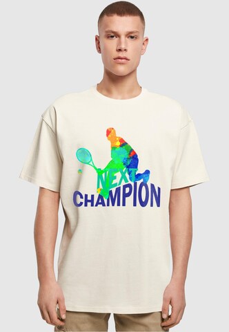 T-Shirt 'Next Champion' Merchcode en beige : devant