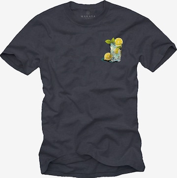 MAKAYA Shirt 'Gin Tonic' in Grey: front