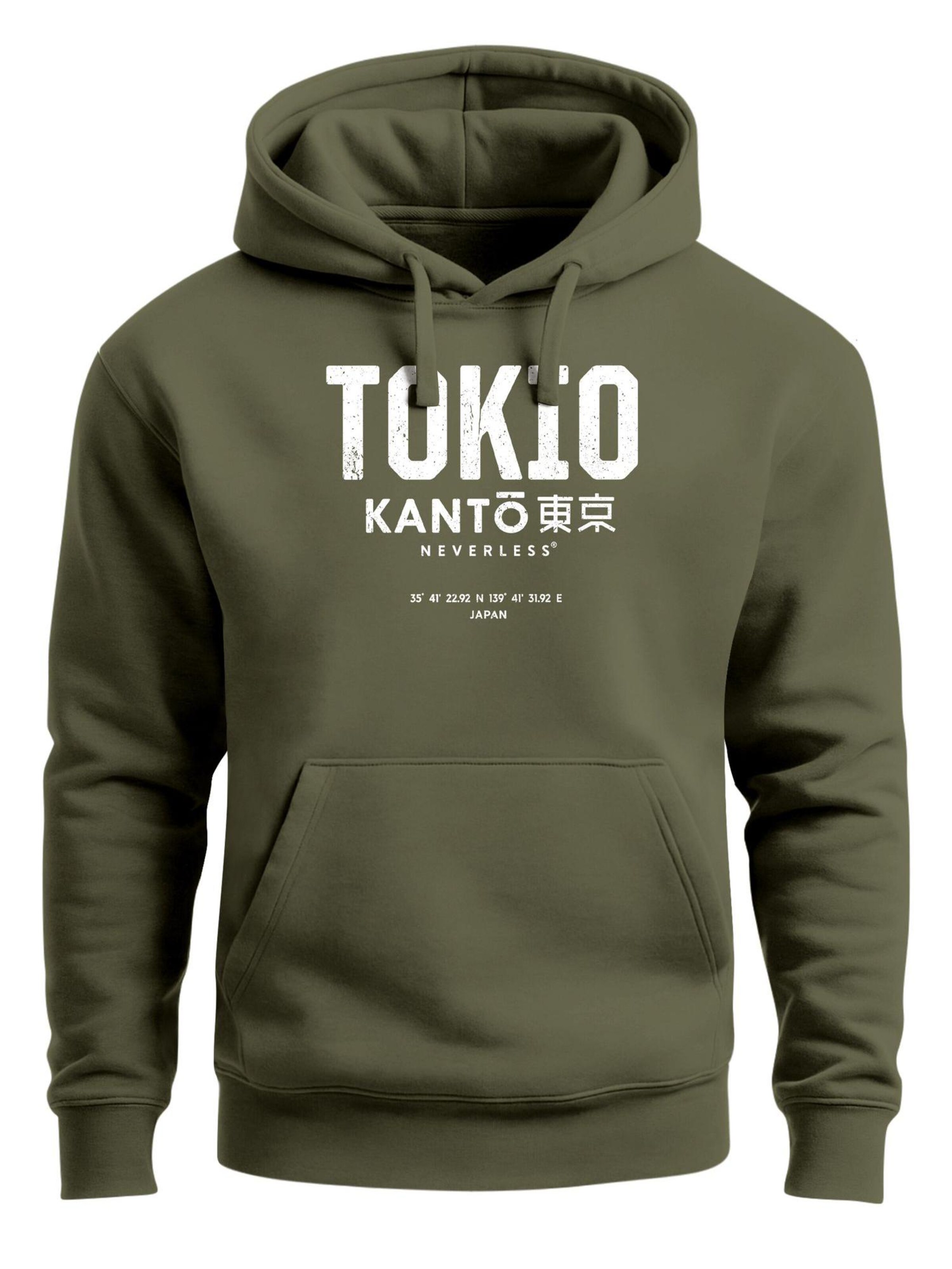 Neverless Sweatshirt 'Tokio' in Green: front