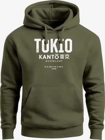 Neverless Sweatshirt 'Tokio' in Green: front