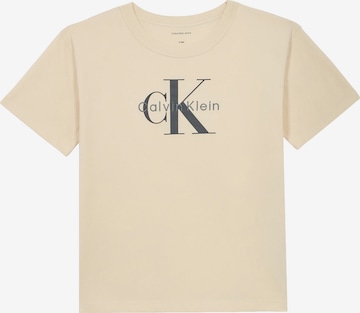 Calvin Klein Jeans Tričko – béžová: přední strana