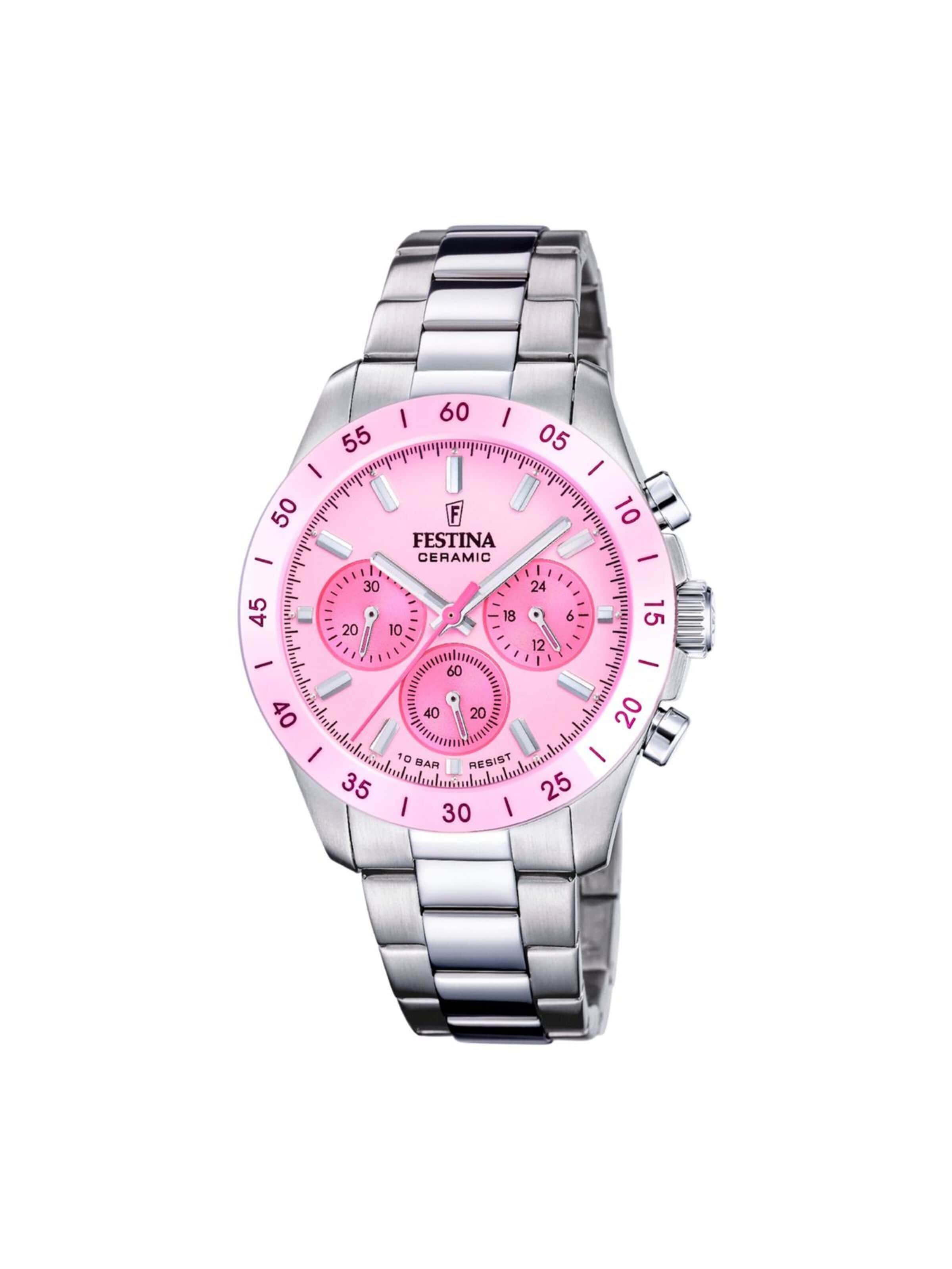 Montre à affichage analogique FESTINA en rose : devant