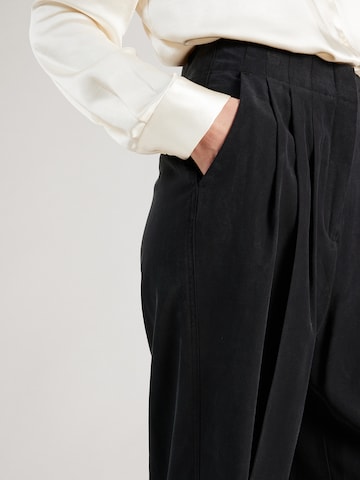 MSCH COPENHAGEN Loose fit Pleat-Front Pants 'Madeira' in Black