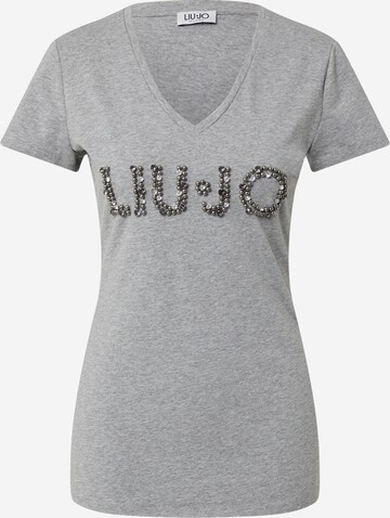 LIU JO JEANS - Camiseta en gris: frente