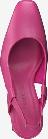 MARCO TOZZI Дамски обувки на ток с отворена пета в розово