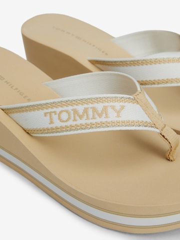 TOMMY HILFIGER T-Bar Sandals in Beige
