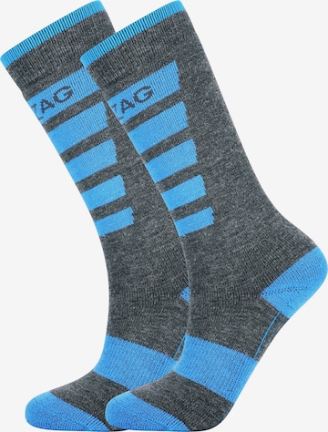 ZigZag Athletic Socks 'Znow' in Blue: front