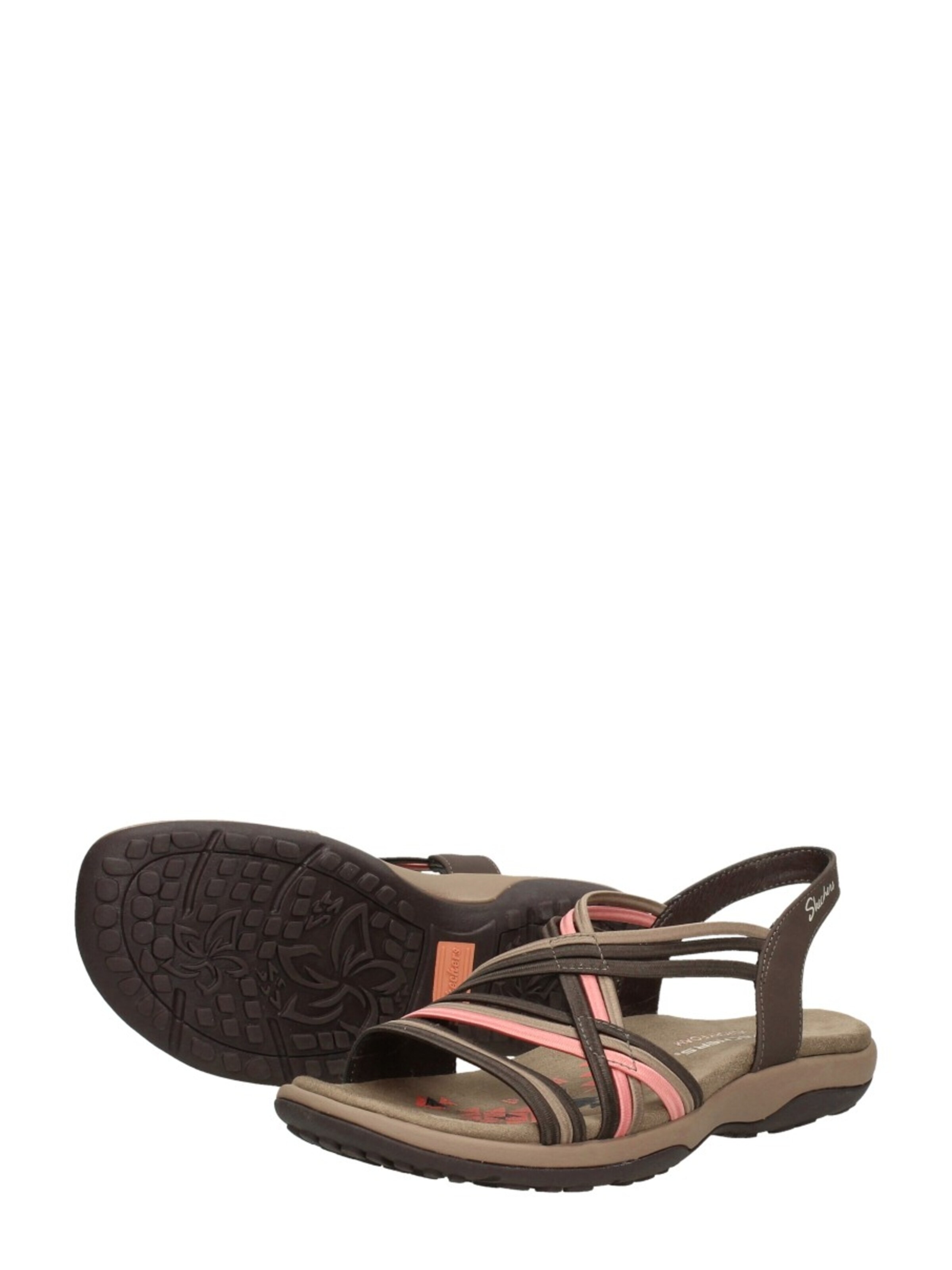 SKECHERS Sandaal 'Reggae Slim - Simply Stretch' in Bruin