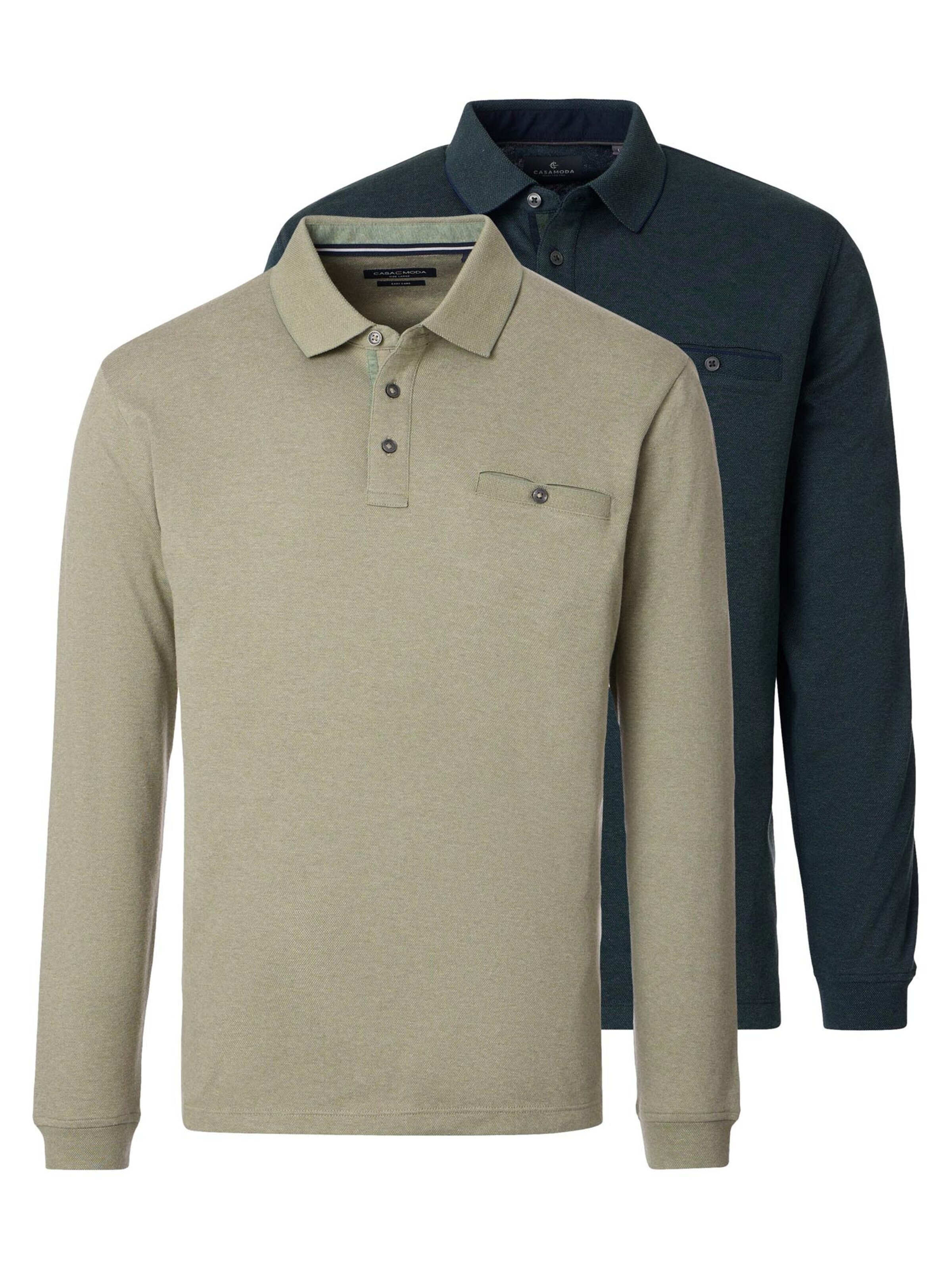 CASAMODA Shirt 'Basic' in Groen: voorkant