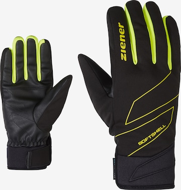 ZIENER Athletic Gloves in Yellow: front