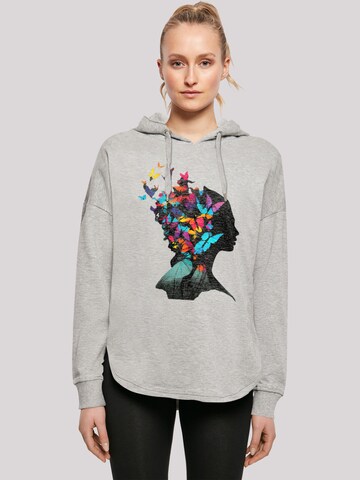 F4NT4STIC Sweatshirt 'Butterflies' in Grey: front