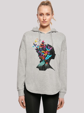 Sweat-shirt 'Butterflies' F4NT4STIC en gris : devant