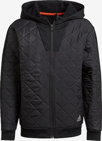ADIDAS SPORTSWEAR Športen pulover 'Future Quilted Winter ' | črna barva: sprednja stran