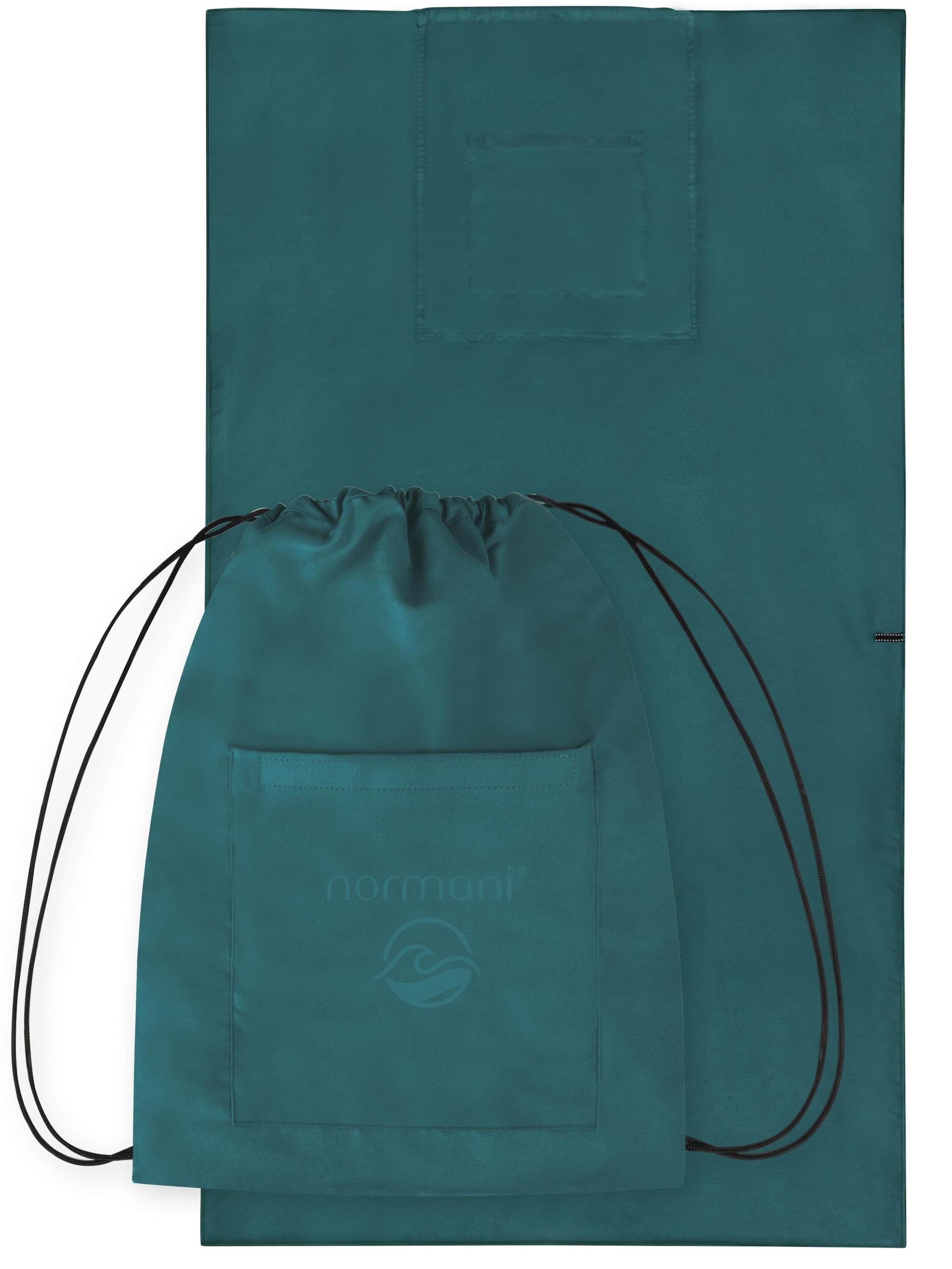 normani Badehandtuch mit Rucksackfunktion ' ' in Blau: Vorderseite