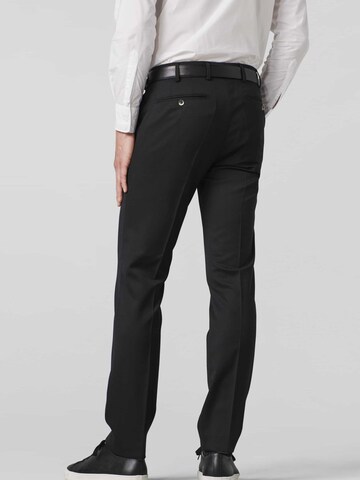 MEYER Slimfit Hose 'Bonn' in Schwarz