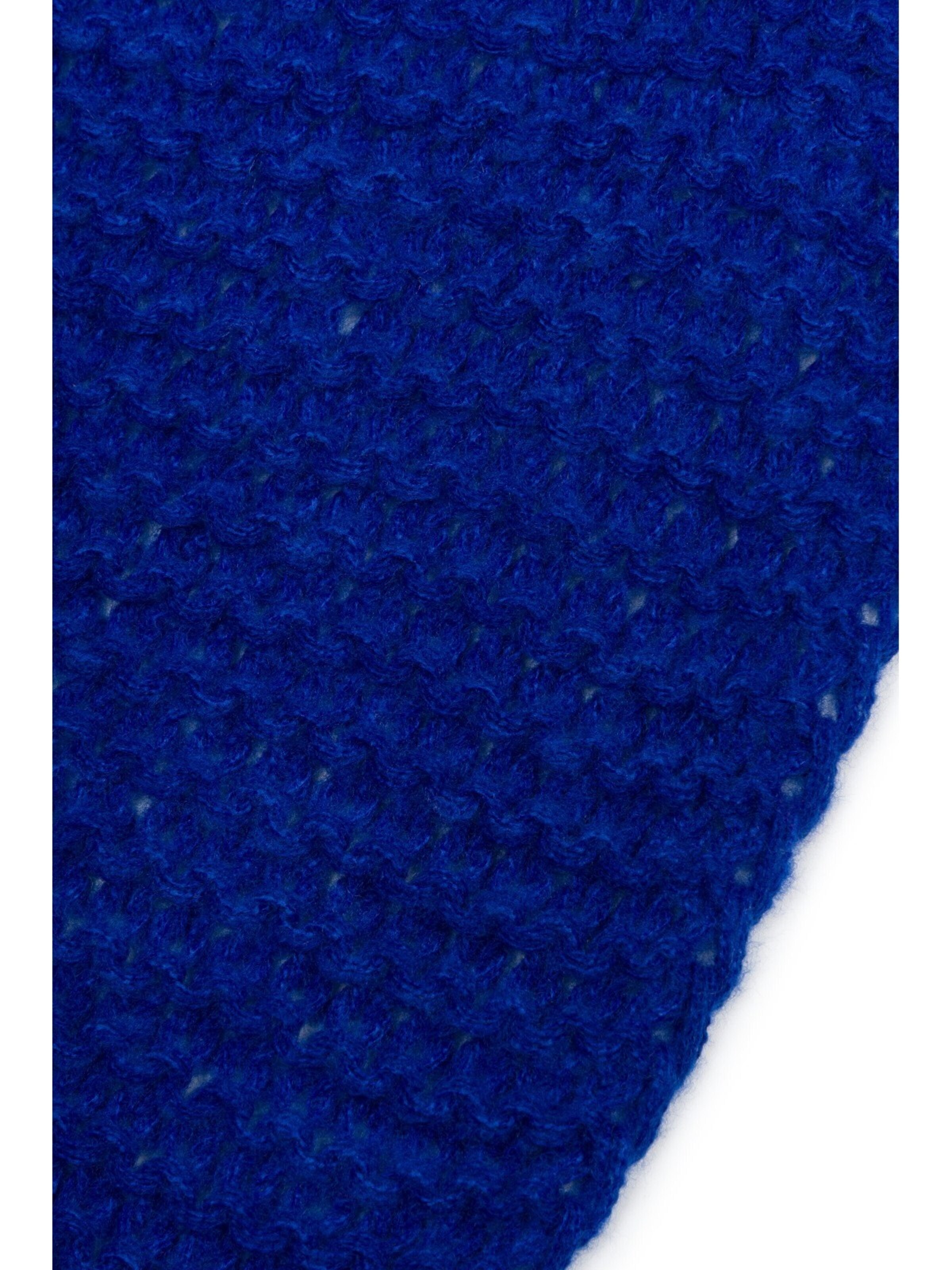 styleBREAKER Schal 'Langer Strick Schal mit Wellen Strickmuster'‌‌‌‌‌‌ in Blau