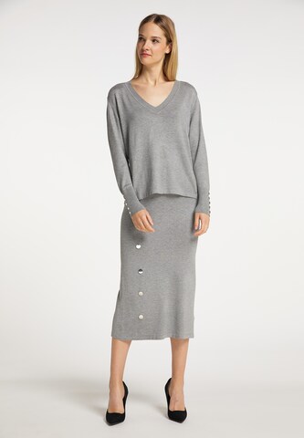 DreiMaster Klassik Pullover in Grau