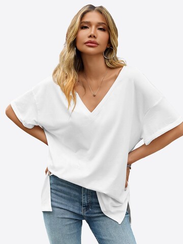 Tricou supradimensional de la Imily Bela pe alb