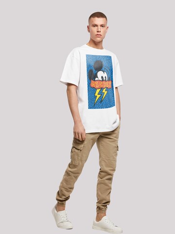 F4NT4STIC Shirt 'Disney Mickey Mouse 90s Flash' in White