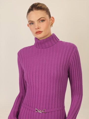APART Knitted dress in Purple