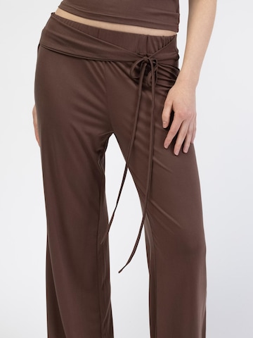 BROKE + SCHÖN Loosefit Hose 'Soft Hose mit Schleifenbund'‌‌‌‌‌‌‌‌‌‌ in Braun