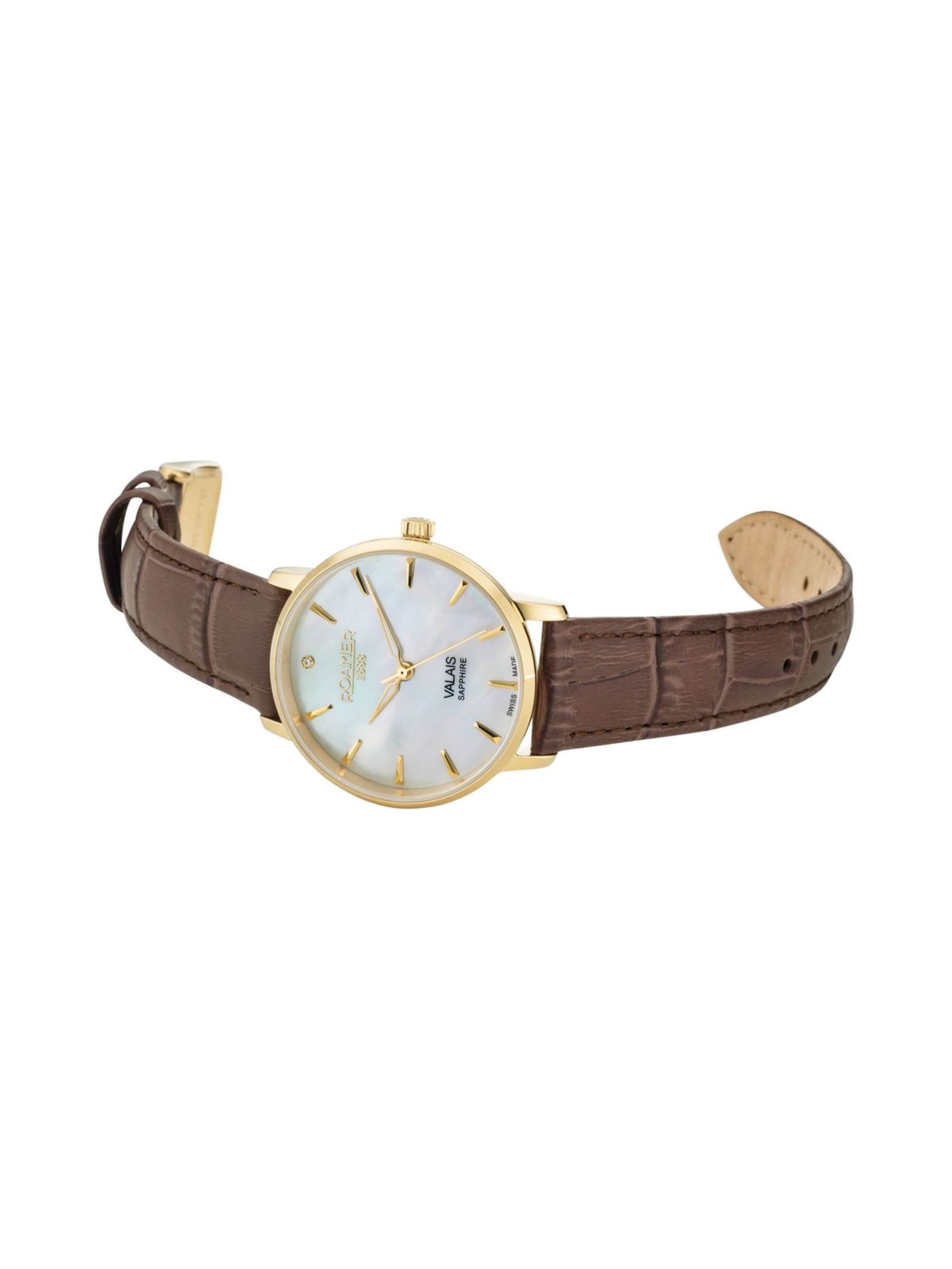 Montre à affichage analogique Roamer en blanc