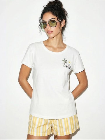 T-shirt Bianco Lucci en blanc