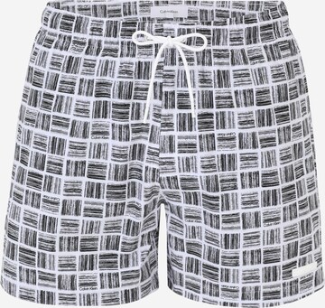 Calvin Klein Swimwear - Bermudas en negro: frente