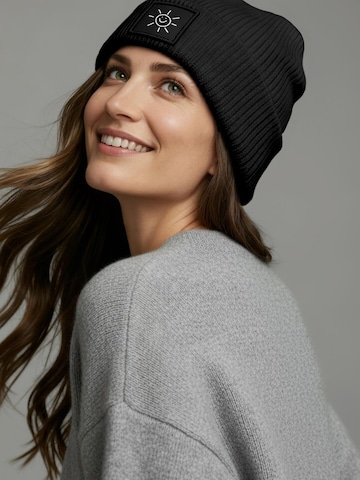 Neverless Beanie 'Sonne' in Black