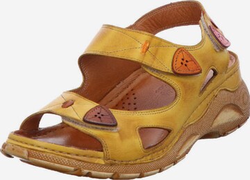 Gemini Sandals in Yellow: front