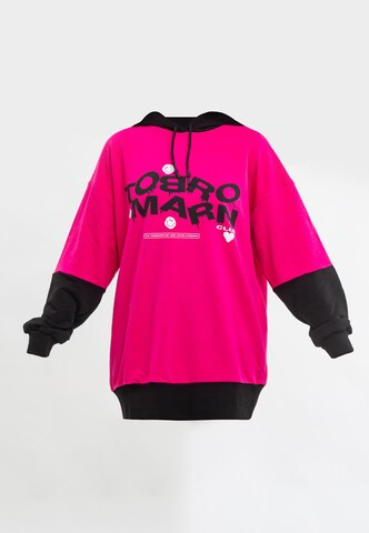 Sweat-shirt Tom Barron en rose : devant