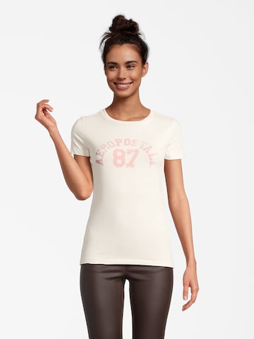 T-shirt 'MAY' AÉROPOSTALE en beige : devant