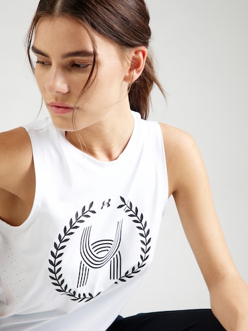 Top sportivo 'Run Everywhere' di UNDER ARMOUR in bianco