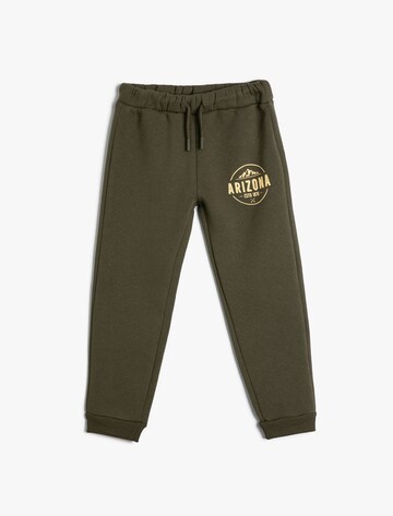 Koton Tapered Pants in Green: front